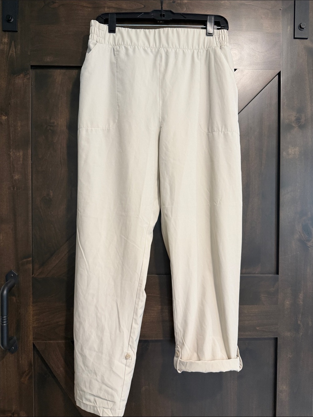 Reel Legends Cream Elastic-Waist Capri Pants